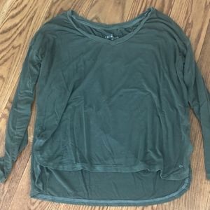 olive green long sleeve shirt